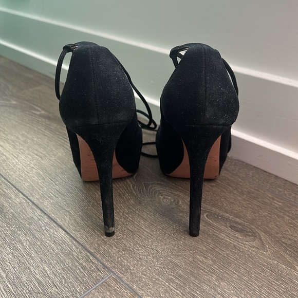 Aquaazurra lace up platform black heels, size 6/36 - Picture 2 of 3